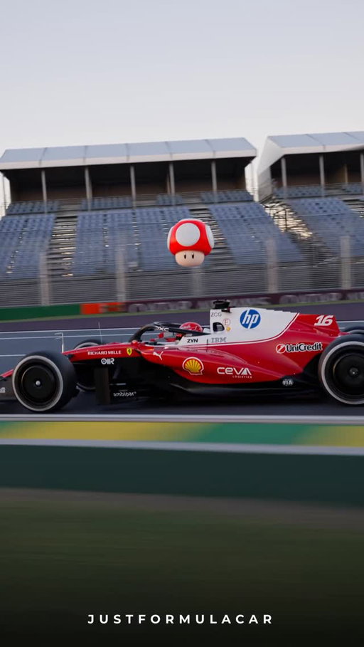 Charles Leclerc during the Australian Grand Prix 🍄✨