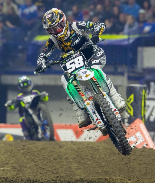 Man this one was painful very close to a podium last night not all in my control but no excuses. On the positive note happy with my riding and fitness. Time to go back to work on this off weekend. IndyP4✅ @husqvarnafactoryracing @rockstarenergy @oneindustries @bellhelmets @100percentmoto @gaerneofficial @tyler_morgan724 @perez_324