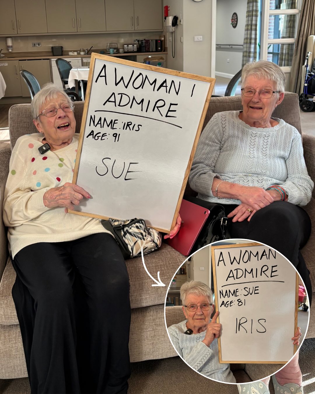 It’s International Women’s Day! Our residents (and resident besties, Iris and Sue) shared the women who they admire most 💕

Sue’s and Iris’ friendship is our obsession 🥹❤️

Home: @twcarehomes