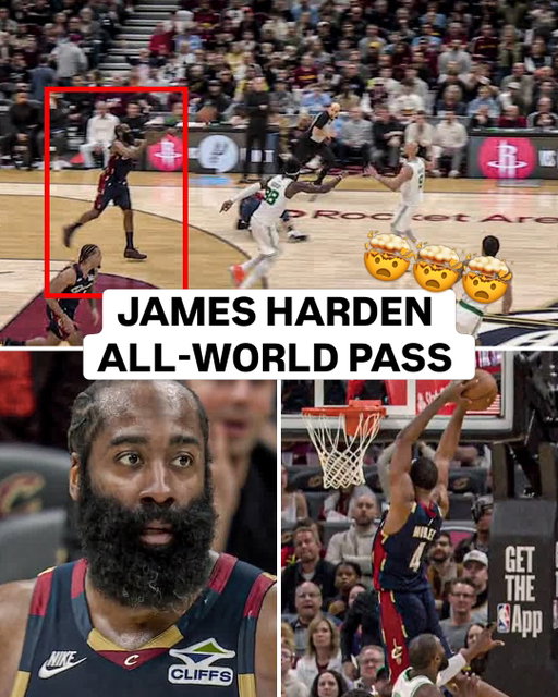 JAMES HARDEN SENT AN ALLEY-OOP FROM THE OPPOSITE FREE-THROW LINE TO EVAN MOBLEY 😱