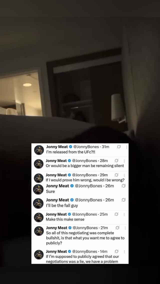 Dana White and Jon Jones latest: 

Dana says Jon is retired and will never fight again. Jon is possed off and lets everyone know it. 

🎥 UFC / Jon Jones IG