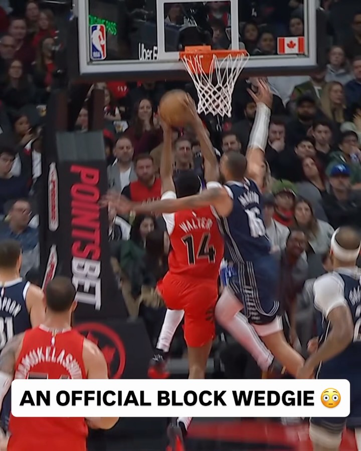 @caleb_martin10 hustles for the chasedown block, which ends up being a block wedgie! 😅 DAL-TOR on NBA League Pass • <link in bio>