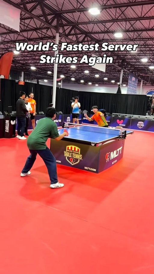@sake.asu could not be stopped this time! Even as a left hander covering that corner with my racket RIGHT there, one blink and it was all over. On top of the insane speed, there is also over 8000rpm of spin on the ball with top-sidespin. You can say ‘just put your racket there’, but standing at the other end of the table you are at the mercy of a bullet, and your body’s first instinct is to flinch 😹🤙🏓 I continue to be amazed. Thanks to Asuka for being open to sharing this with people! 🙏🥳 @majorleaguetabletennis @crocsmltt