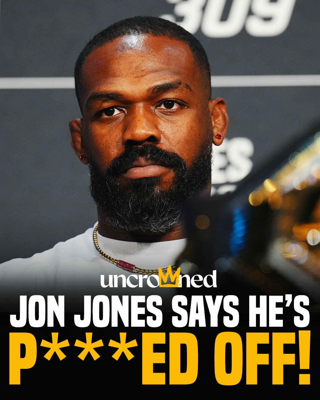 Jon Jones appears to be going through it 👀

He went live on IG while lying in bed and he only said 4 words: “I’m so pissed off,” and let off a barrage of now deleted tweets.