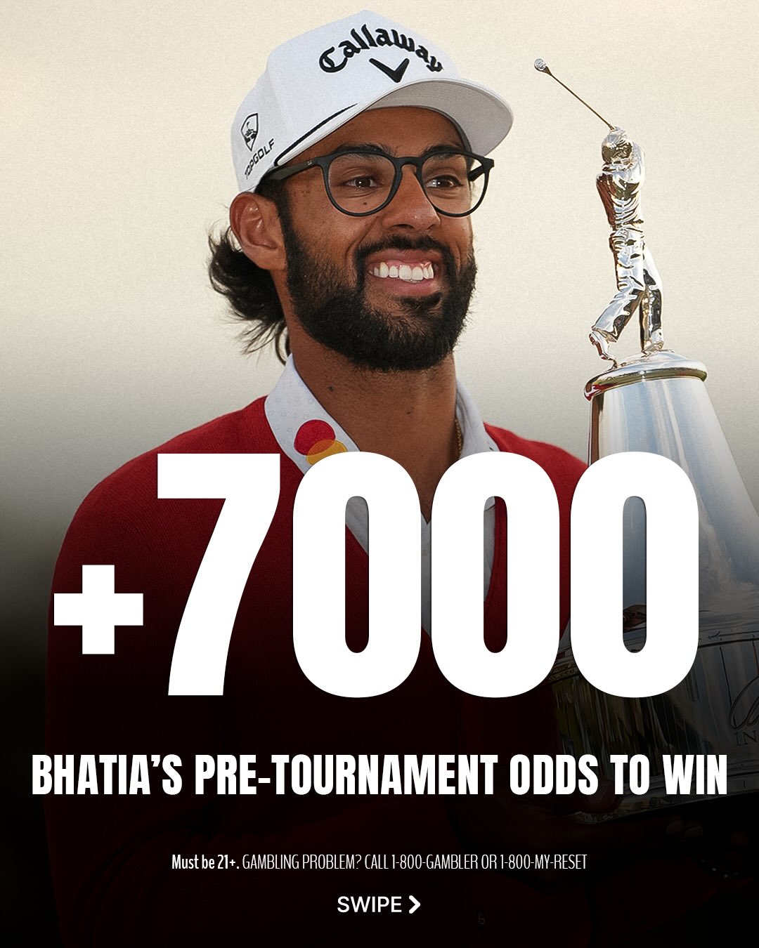 Akshay Bhatia wins the Arnold Palmer Invitational 🤩

His win cashed a crazy 🏀 X ⛳️ X 🏎️ parlay 😮