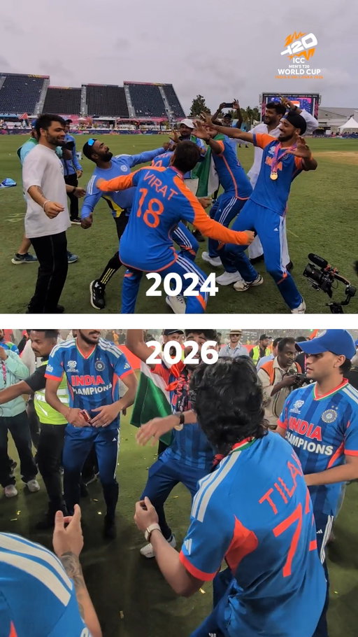 The same #T20WorldCup trophy-winning energy, two years on 🙌