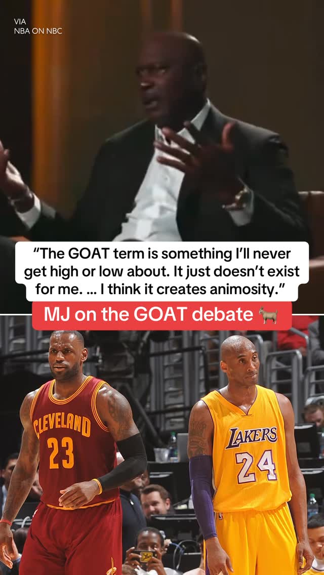 Michael Jordan weighed in on the GOAT debate and why it creates more animosity than admiration and appreciation 🗣️

#basketball #nba #mj #kobe #LeBron