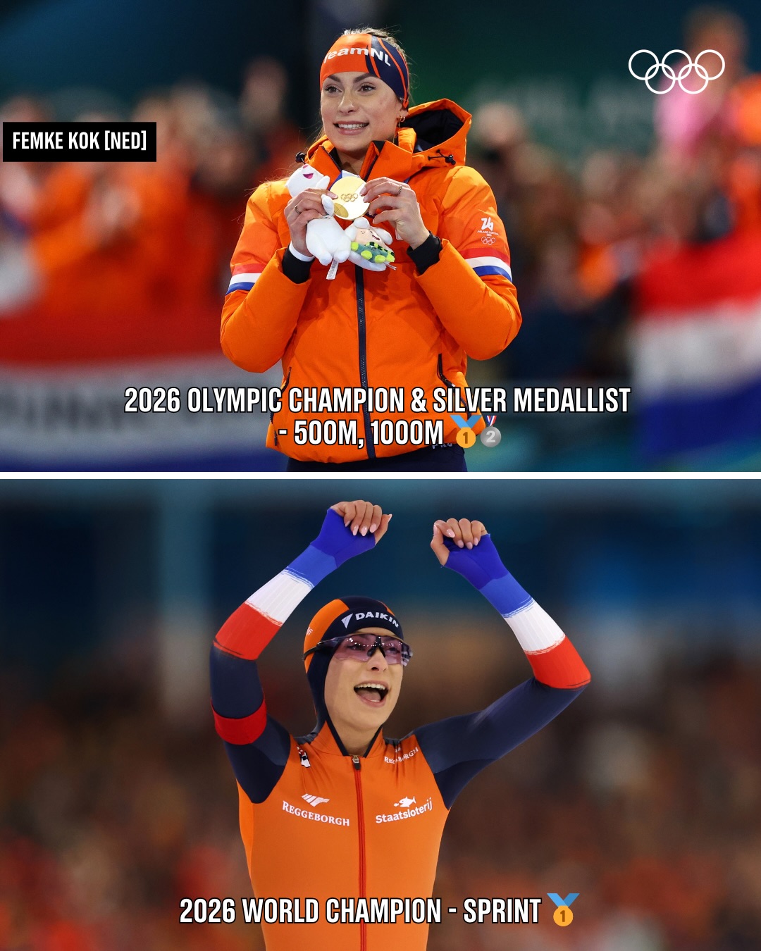 Olympic medallists shined at the ISU Speed Skating World Championships. ⚡️⛸️

#Olympics #WinterOlympics
