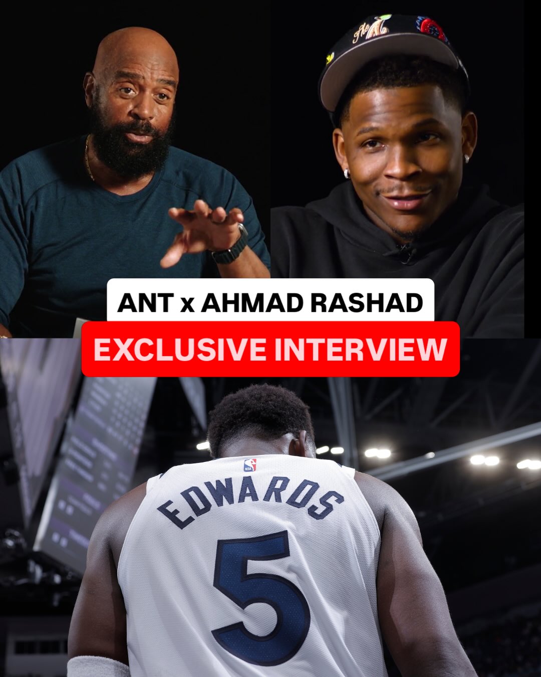 A dynamic personality on and off the court 🏀🔥

@timberwolves star Anthony Edwards sat down with Ahmad Rashad to talk about Michael Jordan, his all-time starting five, and more!

Watch Ant and the Timberwolves take on the Lakers, tomorrow at 8pm/pt on Peacock!