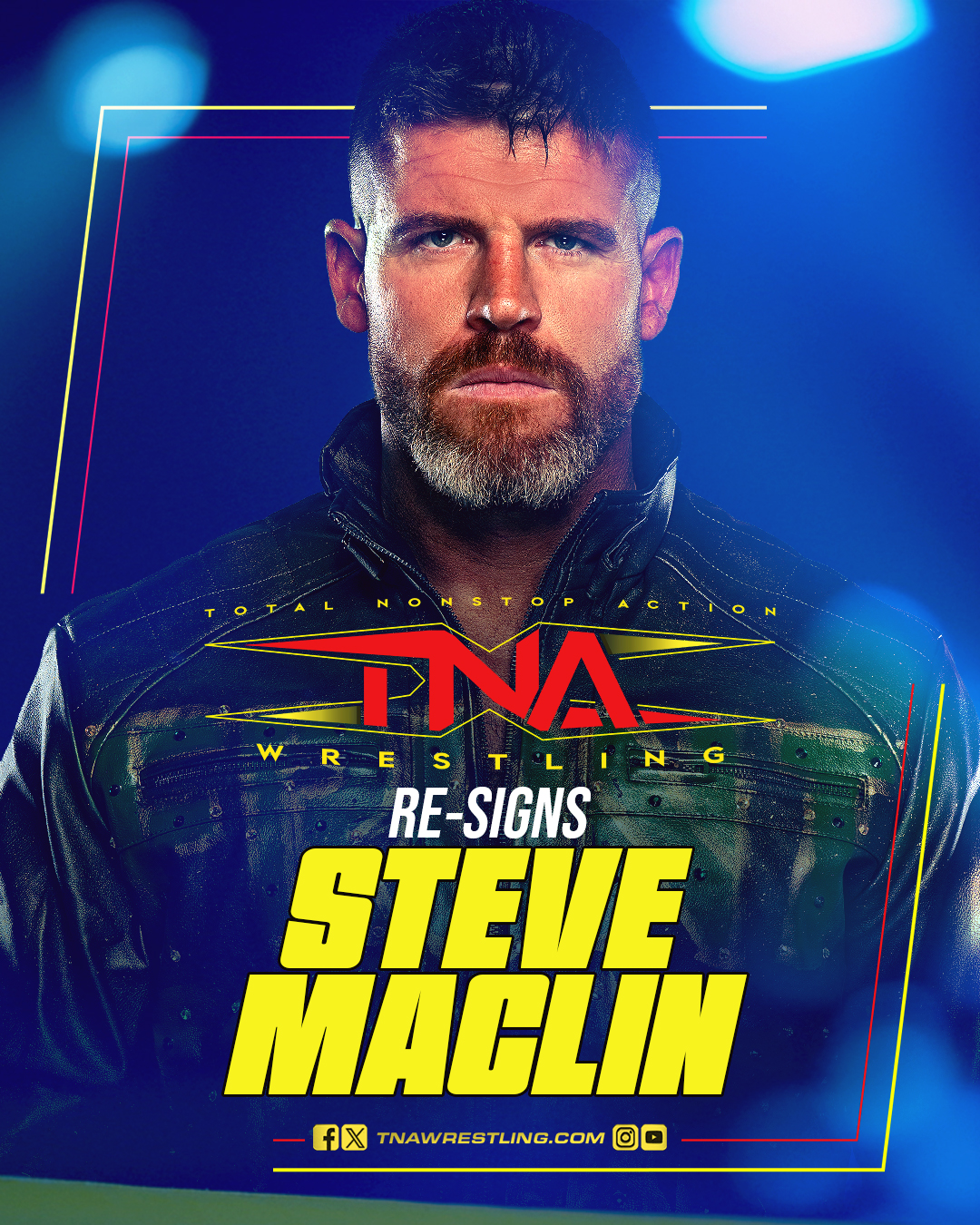 BREAKING: Following his reinstatement last week, Steve Maclin has officially re-signed with TNA. Maclin will challenge TNA World Champion Mike Santana on March 27 at #TNASacrifice LIVE on TNA+ from New Orleans. MORE at TNAWrestling.com!