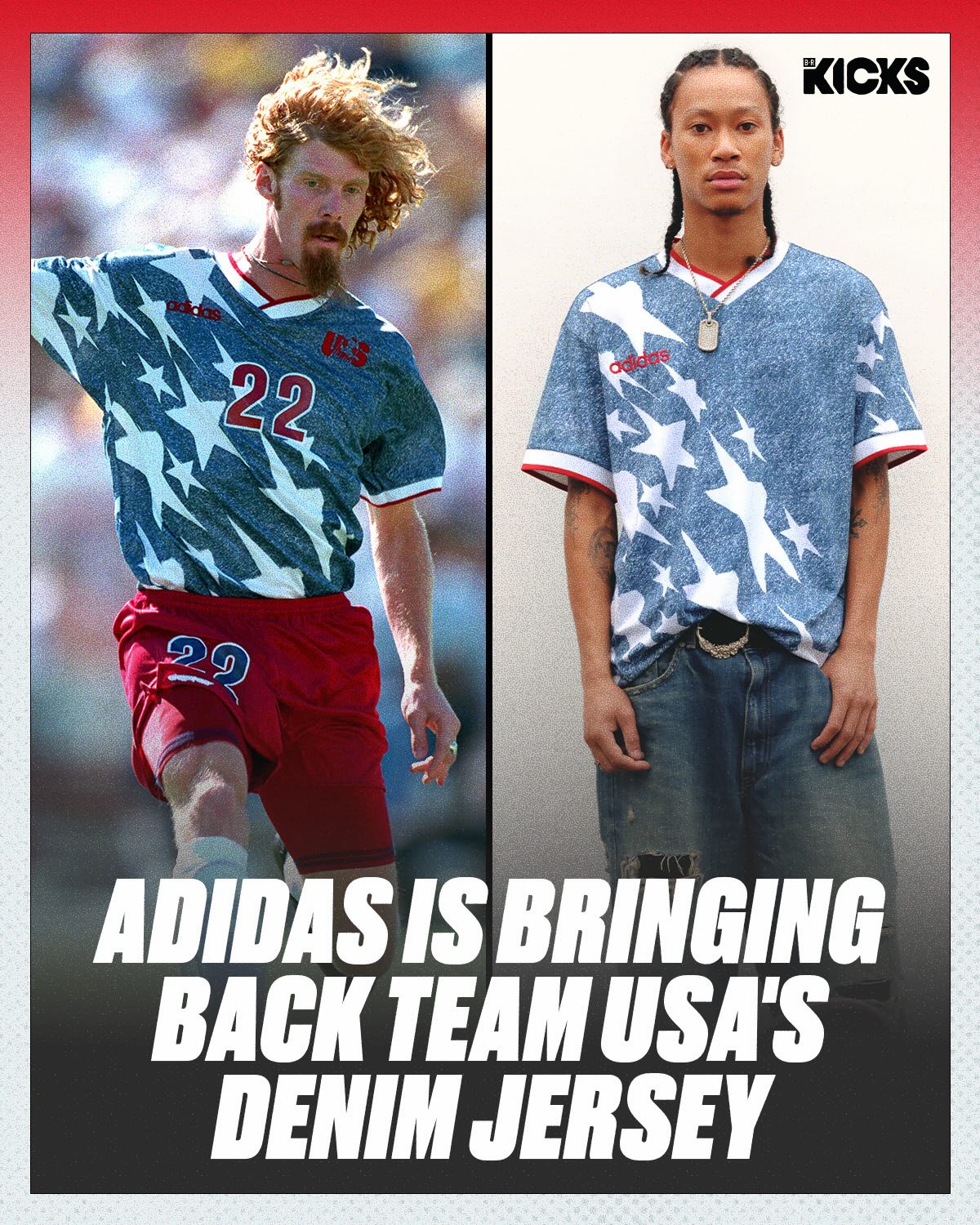 adidas is bringing back the iconic denim jerseys from the 1994 World Cup 🔥

Dropping March 10 at 11AM EST