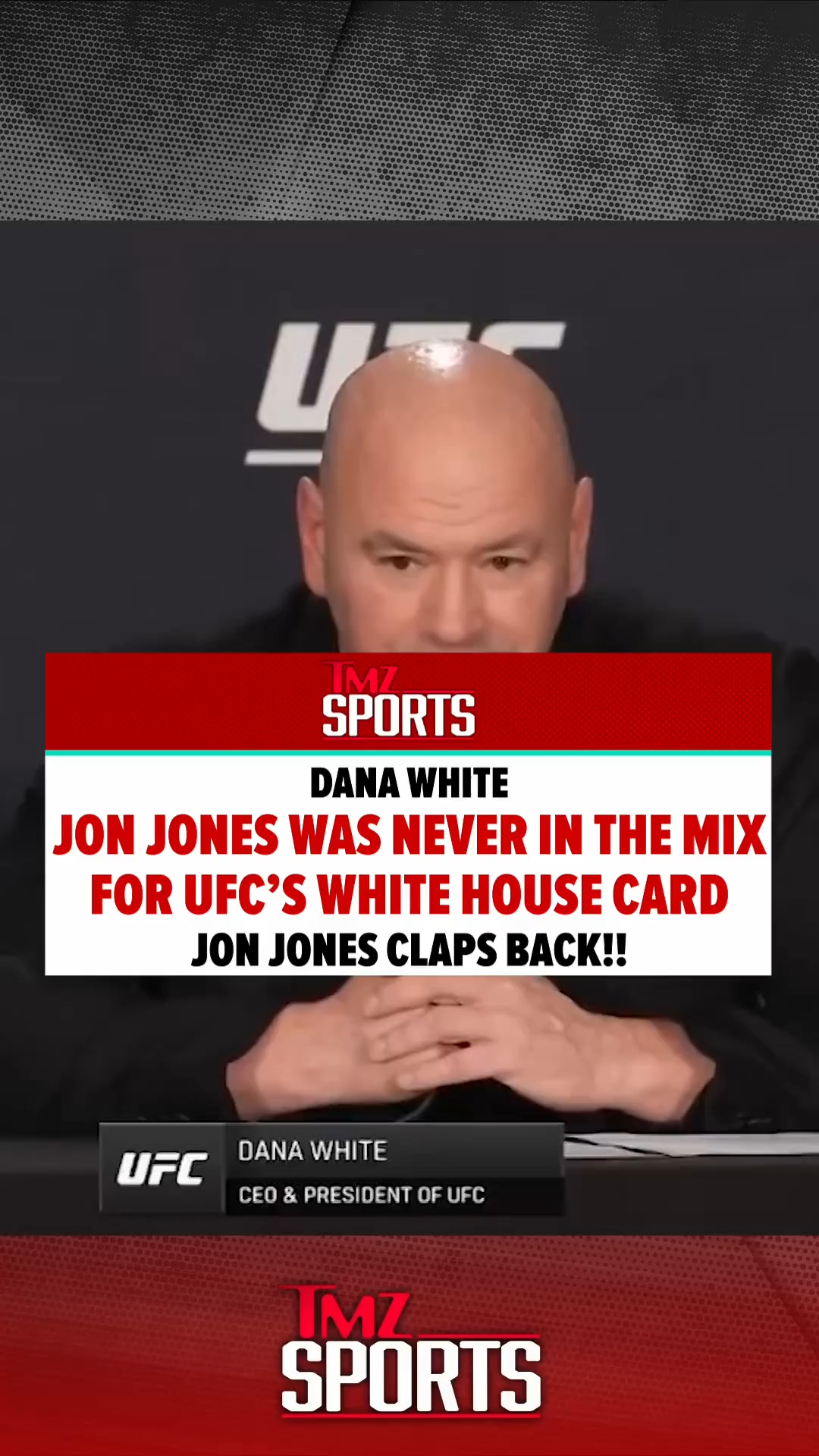 Jon Jones just clapped back at Dana White after saying that there was never a chance Jon would fight at the White House, despite reports of negotiations between the two camps.