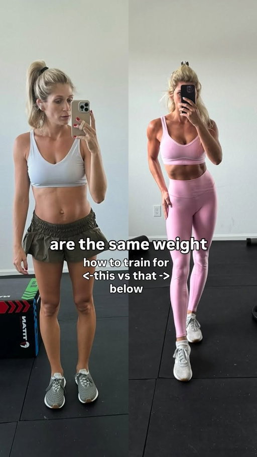 Same weight. Different look. How to train for which you want👇

Your training and your nutrition directly influence your body composition.

What we do differently here 
Weights x progressive overload → build lean muscle
Eat enough protein and aligned nutrition ranges → support muscle while reducing body fat

This is exactly why my programs focus on body recomposition, not just weight loss.

My Spring Challenge is the ultimate body recomp approach that tens of thousands of women have had success with. 

Inside the Q2 Spring Challenge we focus on:
• Progressive weight training designed to build lean muscle
• Strategic nutrition to support fat loss without tanking your metabolism
• Short, effective workouts (30–45 minutes)
• A clear 6-week structure so you can actually track progress

When muscle goes up and body fat goes down…
your body composition changes… and that’s what actually transforms your shape.

The Spring Challenge launches March 22💥🫶🏼