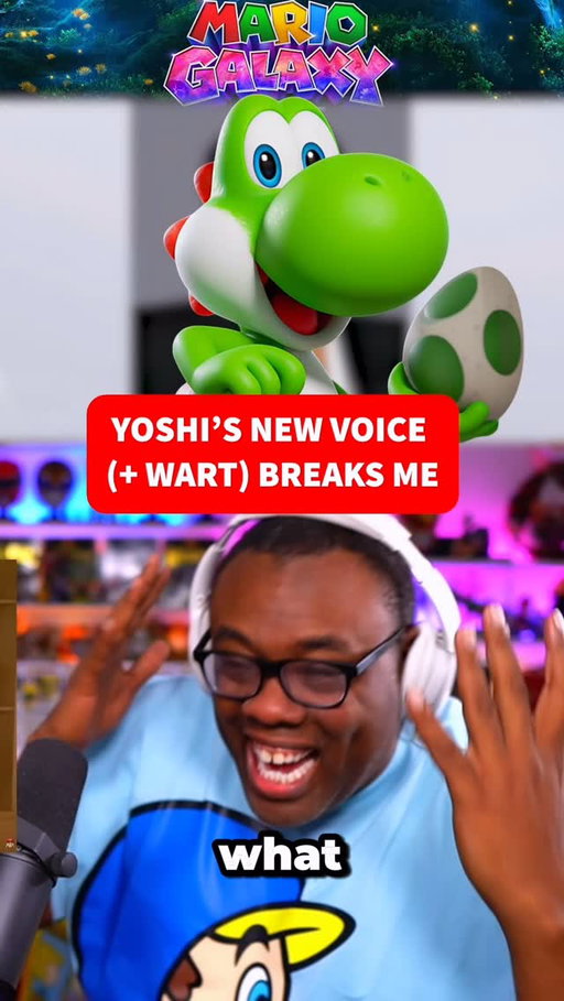 Headphone Warning: These new Super Mario Galaxy Movie cast announcements (especially Yoshi) made me scream so loud Rosalina could hear it in space. @supermariomovie @issarae @donaldglover @illuminationent @universalpictures @nintendoamerica #supermariomovie #supermario #donaldglover #yoshi #reaction