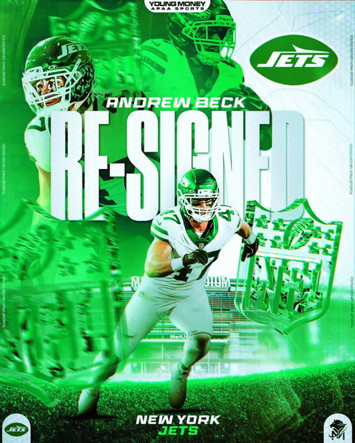 Congratulations to @andrewbeck_28 on re-signing with the @nyjets! 

#YMAPAAFAM