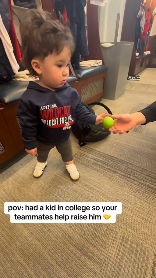 baby G apart of the team 💯 #babyG #arizonabaseball