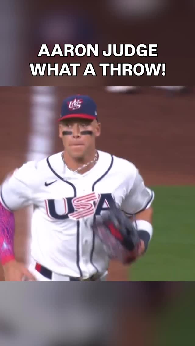 Aaron Judge showing off his defense on the world stage!