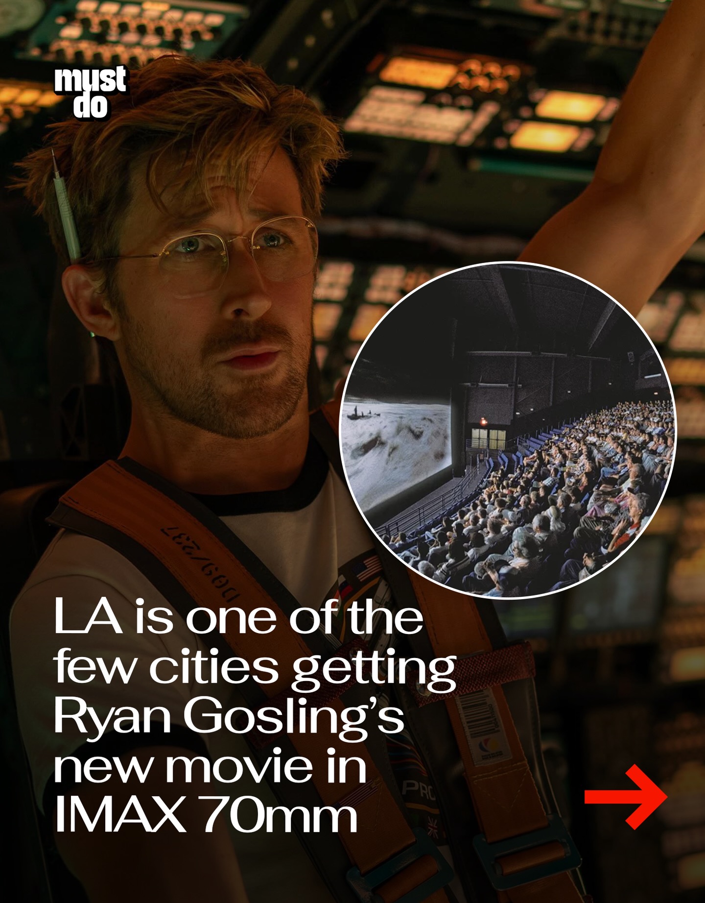 One of the best movie screens in the world is getting an early release.

The upcoming sci-fi film “Project Hail Mary,” starring Ryan Gosling, will have early IMAX 70mm screenings in Los Angeles at Universal CityWalk.

IMAX 70mm is considered the highest quality film format in cinema, using massive film stock to produce incredibly detailed images and an immersive 1.43:1 screen ratio.

Early screenings start March 13, ahead of the movie’s nationwide release on March 20.

Only a small number of theaters in North America can show IMAX 70mm, making these early screenings a rare opportunity for movie fans.

By the way, we have a weekly newsletter with what’s worth knowing about and doing in Los Angeles. One newsletter. Once a week. Link in bio.

Media via Project Hail Mary/Shutterstock

#mustdolosangeles #lamovies #lamovietheaters