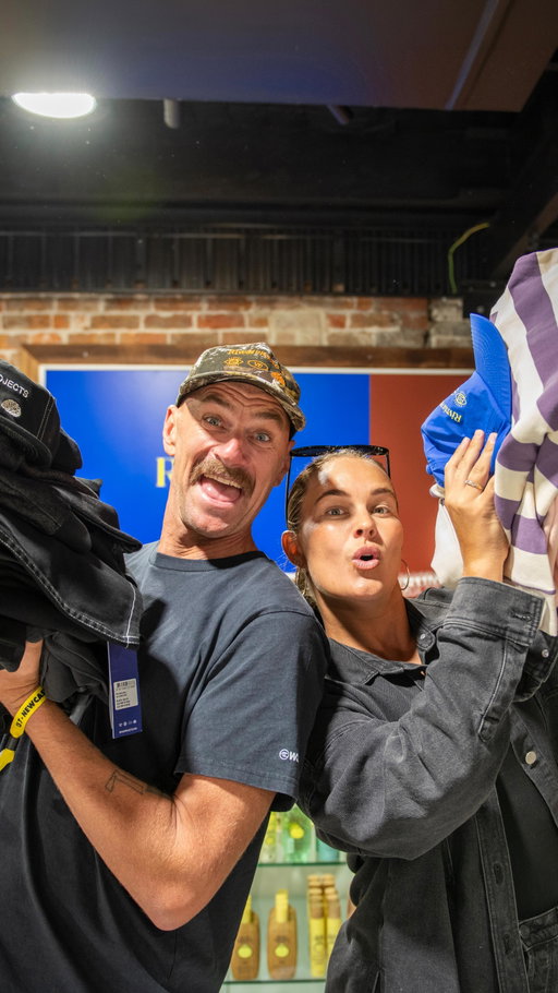 The voices of surfing…Now not only sounding good, but looking good too.

We’ve been so stoked to have these legends swing through the Rivvia Projects pop up store and load up on some fresh gear while they’re in town for Surfest. Big thanks to the entire WSL commentary team for not only repping RP…but making it look really good too.