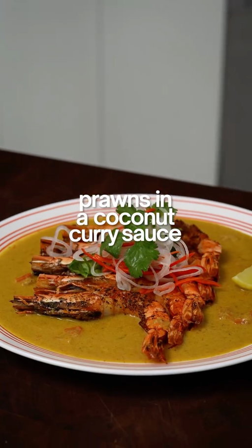 Prawns in coconut curry sauce 👌🏽

KitchenAid cookware is now available to collect at Coles. Spend $20 in one transaction and scan your Flybuys to earn 1 credit towards collecting KitchenAid pieces for your kitchen.

I used the KitchenAid Mini Food Chopper to build the base for this coconut curry- quick, controlled chopping with proper texture every time.

The Mini Food Chopper is available in store only, and only available with 50 credits and $50 or you can purchase it for $100.

Ingredients

12 tiger prawns (cleaned and deveined), salt, black pepper, 1.5 tsp chilli powder, 2 shallots, 1 habanero chilli, ½ stalk lemongrass, 5 garlic cloves, 1/2 tomato (chopped), ½ can coconut milk, 2 tbsp coconut oil, 1/2 tsp turmeric, 1 tsp cumin powder, 1 tsp allspice powder, 1/2 tsp garam masala, 1 lime, 2 tbsp soy sauce, coriander leaves (for garnish).

Method

1. Season the prawns with salt, black pepper, and chilli powder. Grill in oven/airfryer at 180°C for about 3-4 minutes until just cooked. Set aside.
2. Finely chop the shallots, habanero, lemongrass, and garlic.
3. Heat some coconut oil in a pan and cook the chopped aromatics for 6–8 minutes until softened and slightly caramelised.
4. Add turmeric, chilli powder, cumin powder, and allspice. Cook for about 2 minutes.
5. Add the coconut milk and let it simmer. Stir in the chopped tomato and cook for 10–15 minutes until the sauce thickens.
6. Finish with garam masala, soy sauce and a squeeze of lime.
7. Plate the grilled prawns, spoon the coconut curry sauce over the top, and garnish with coriander leaves.

Enjoy it with rice.

Earn cookware credits until 12/5/26 and redeem credits (excludes Coles app) by 19/5/26 or while stocks last. Excludes Coles Express, UberEats and other purchases. For full Ts&Cs visit coles.com.au/cookware-terms 
©2026 KitchenAid. All rights reserved. Used under License. 

#ad #curry #cooking #chef #seafood
