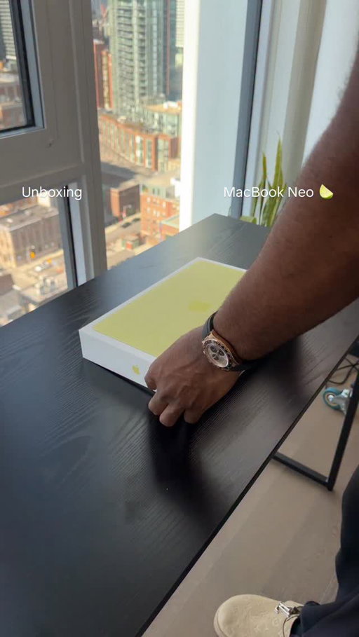 Unboxing the brand new MacBook Neo in the citrus color 💻🍋‍🟩 

This laptop is apples new entry level laptop starting at only $599 powered by the A18 Pro chip. Full review over on my YouTube. #macbookneo #macbook #apple