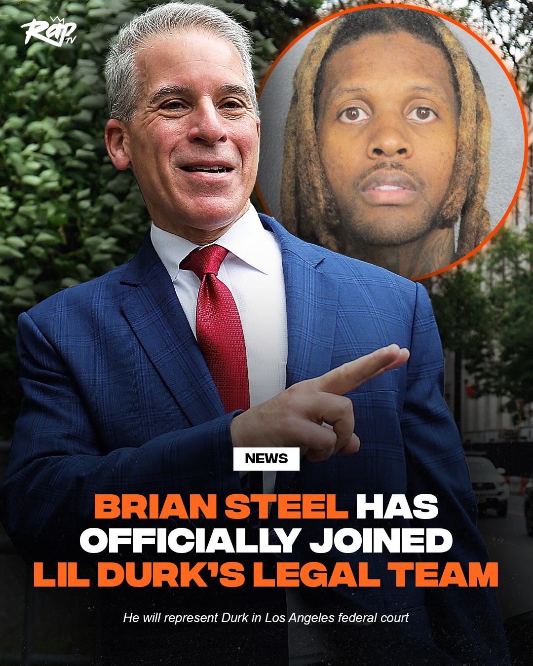 Reporter Meghann Cuniff reveals that Brian Steel will officially join #LilDurk’s legal team‼️

“Brian Steel is officially representing rapper Lil Durk in his murder-for-hire case in Los Angeles federal court.”

As we previously reported, Steel filed paperwork requesting to replace attorney Jonathan M. Brayman in Lil Durk’s murder-for-hire case. 

What do y’all think about this⁉️