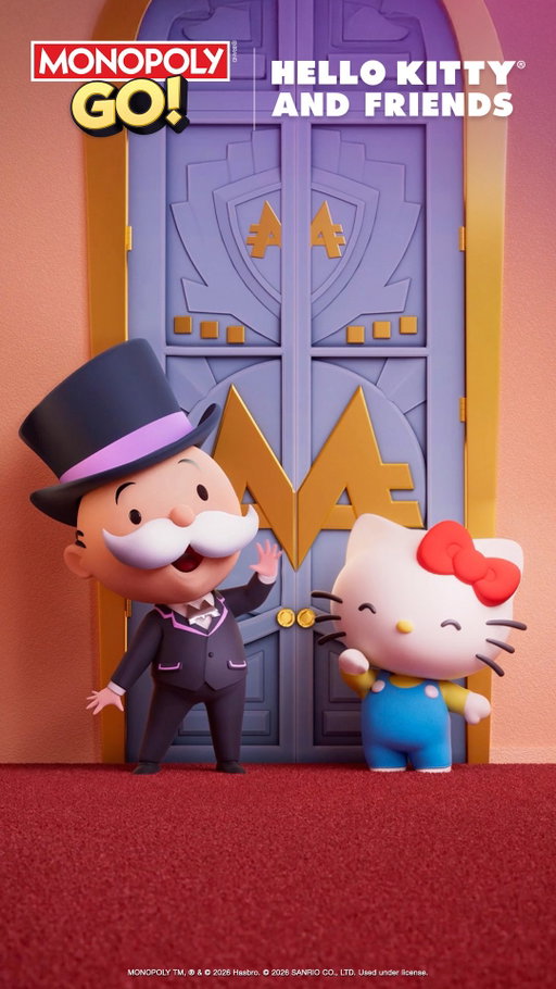 more friends = more fun 🎀💖

@HelloKitty and Friends are now on the board in MONOPOLY GO! join the fun March 10–29