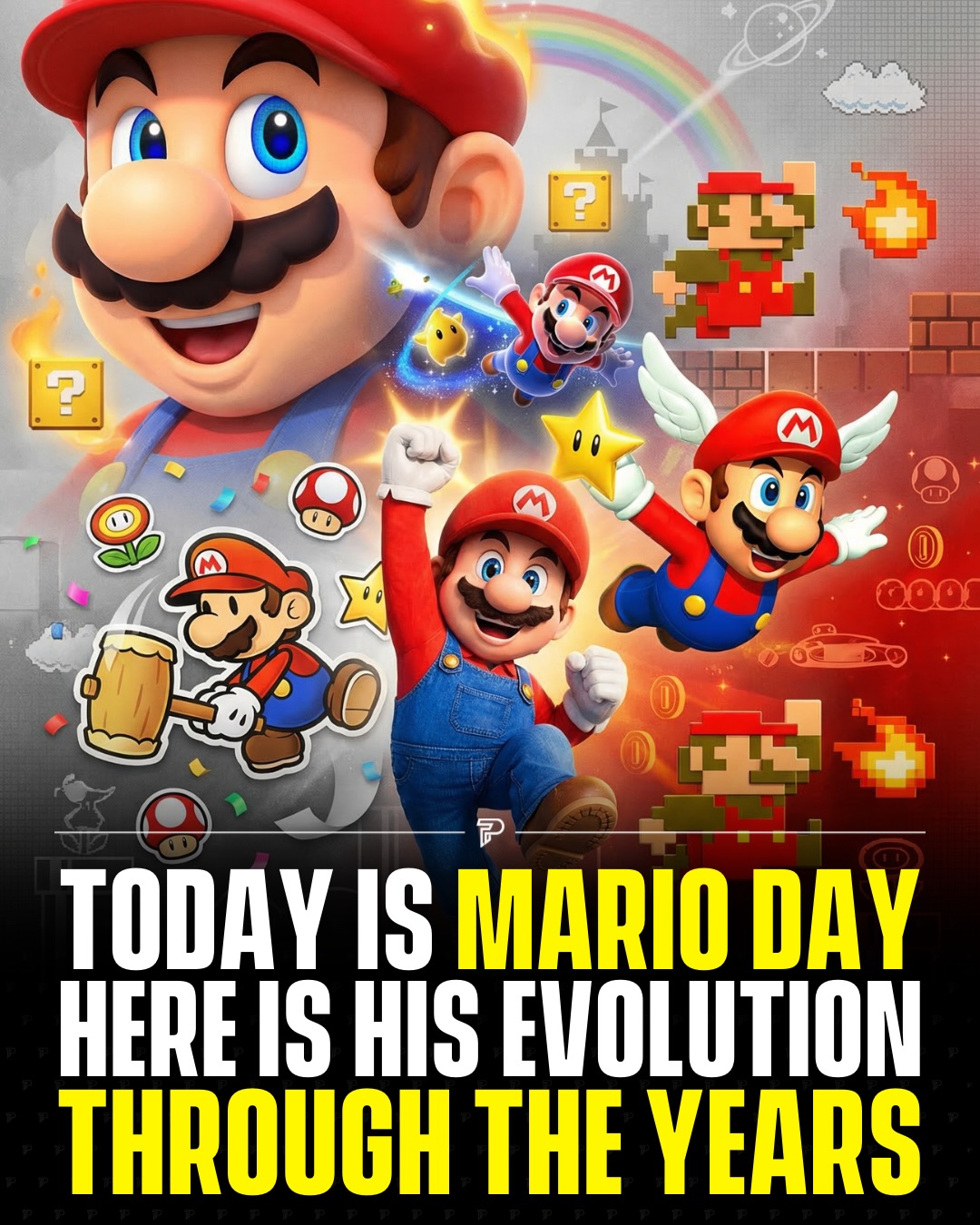 Happy Mario Day. March 10 is celebrated as Mario Day every year because the date, when abbreviated as MAR10, spells out the name of Nintendo’s most iconic character. 
Mario first appeared as “Jumpman” in the 1981 arcade game Donkey Kong before getting his own title with Super Mario Bros. in 1985. Since then, the franchise has spanned nearly four decades and sold over 800 million copies worldwide, making it the best selling video game franchise of all time. 
From 8-bit pixels on the NES to open world adventures on the Nintendo Switch, Mario has continued to evolve with every generation of gaming. Super Mario Galaxy and Super Mario Odyssey both scored a 97 on Metacritic, making them two of the highest rated games ever made.   Super Mario 3D World originally launched on the Wii U in 2013 before being re-released on the Nintendo Switch in 2021 as Super Mario 3D World + Bowser’s Fury. The franchise even made the jump to the big screen in 2023 with The Super Mario Bros. Movie, which grossed over $1.3 billion at the global box office. 
#Pubity #Viral #Gaming