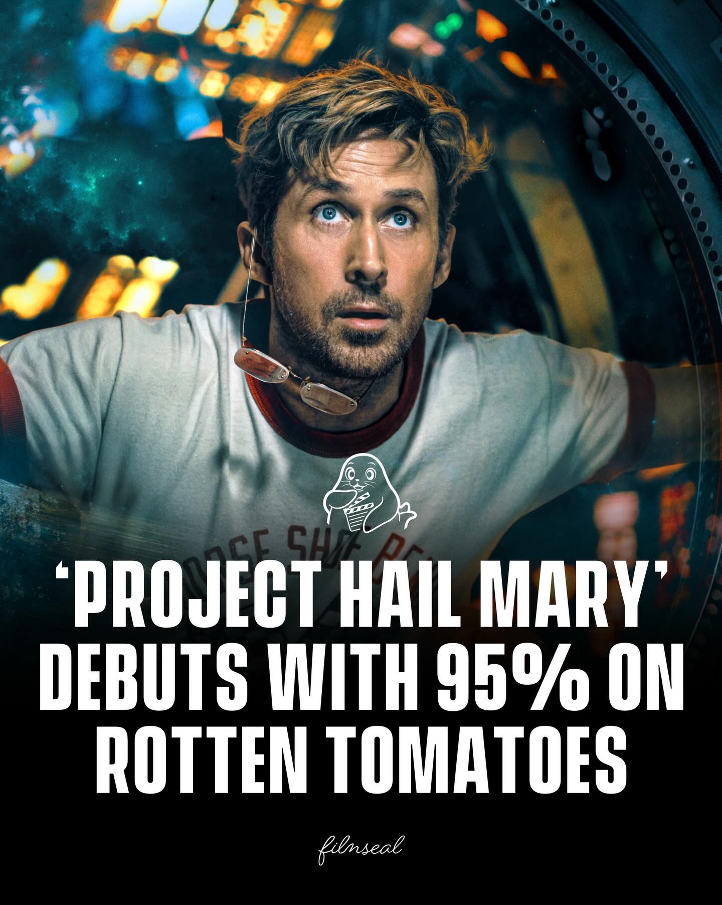 Project Hail Mary, the upcoming sci-fi film starring Ryan Gosling, has debuted with an impressive 95% critic score on Rotten Tomatoes, earning widespread praise from early reviewers. 

Critics are calling it one of the best science-fiction films of the decade, highlighting its mix of ambitious science, emotional storytelling, and Gosling’s standout performance.

-
#projecthailmary #filmseal