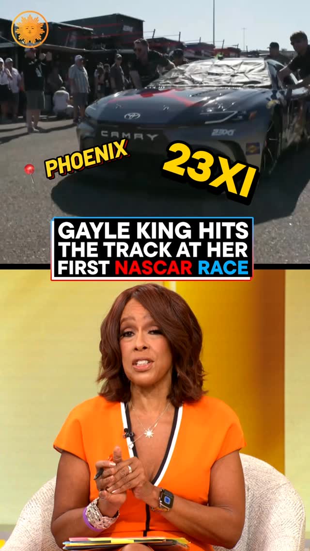Our very own @gayleking headed to Phoenix for her very first NASCAR race with Michael Jordan’s @23xiracing team.

From riding in the track’s pace car to hanging out in the pit box with Jordan and drivers Bubba Wallace and Tyler Reddick, Gayle got the full NASCAR experience...though she admits the high-speed ride was “very scary.” 🏁