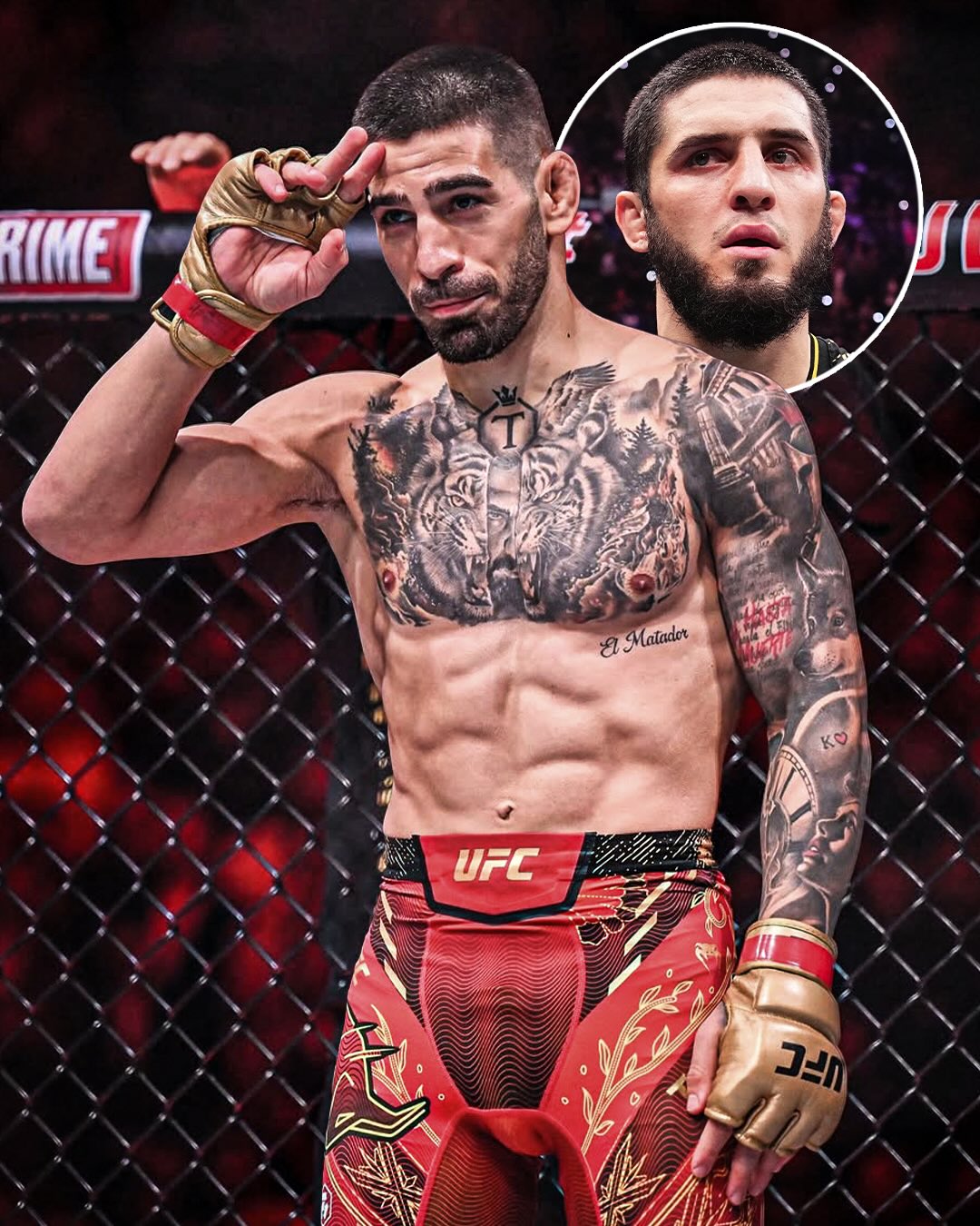 Ilia Topuria said he ACCEPTED a fight against Islam Makhachev at the White House, but it fell out due to an injury to Islam. Ilia now says that Justin Gaethje will now have to pay for that bout not happening 😳

We almost got to see Ilia vs. Islam 👀 

(📸 @diaztwinsmma @kupra_jr)