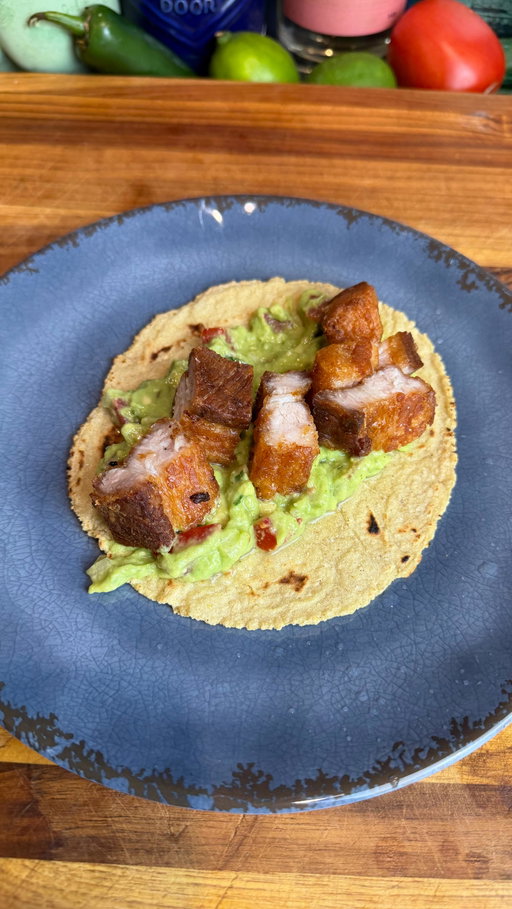 Tacos de Chicharron 

Full recipe on my website. Link in bio or go to cocinarodriguez.com

I have a Mexican cookbook out called My Mexican Favorites. Get it with the link in my bio or search on Amazon.

#chicharròn #tacos #recipe #foodie #cooking