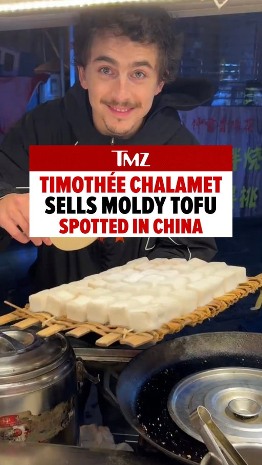 Don't touch Marty's tofu! 🏓

While on a promotional trip for "Marty Supreme," Timothée Chalamet posted a skit on Weibo, a Chinese social media site, showing him cooking moldy tofu at a Chengdu street stall — poking at the fluffy mold layer like in viral memes where real vendors dramatically yell when curious pedestrians touch the food.