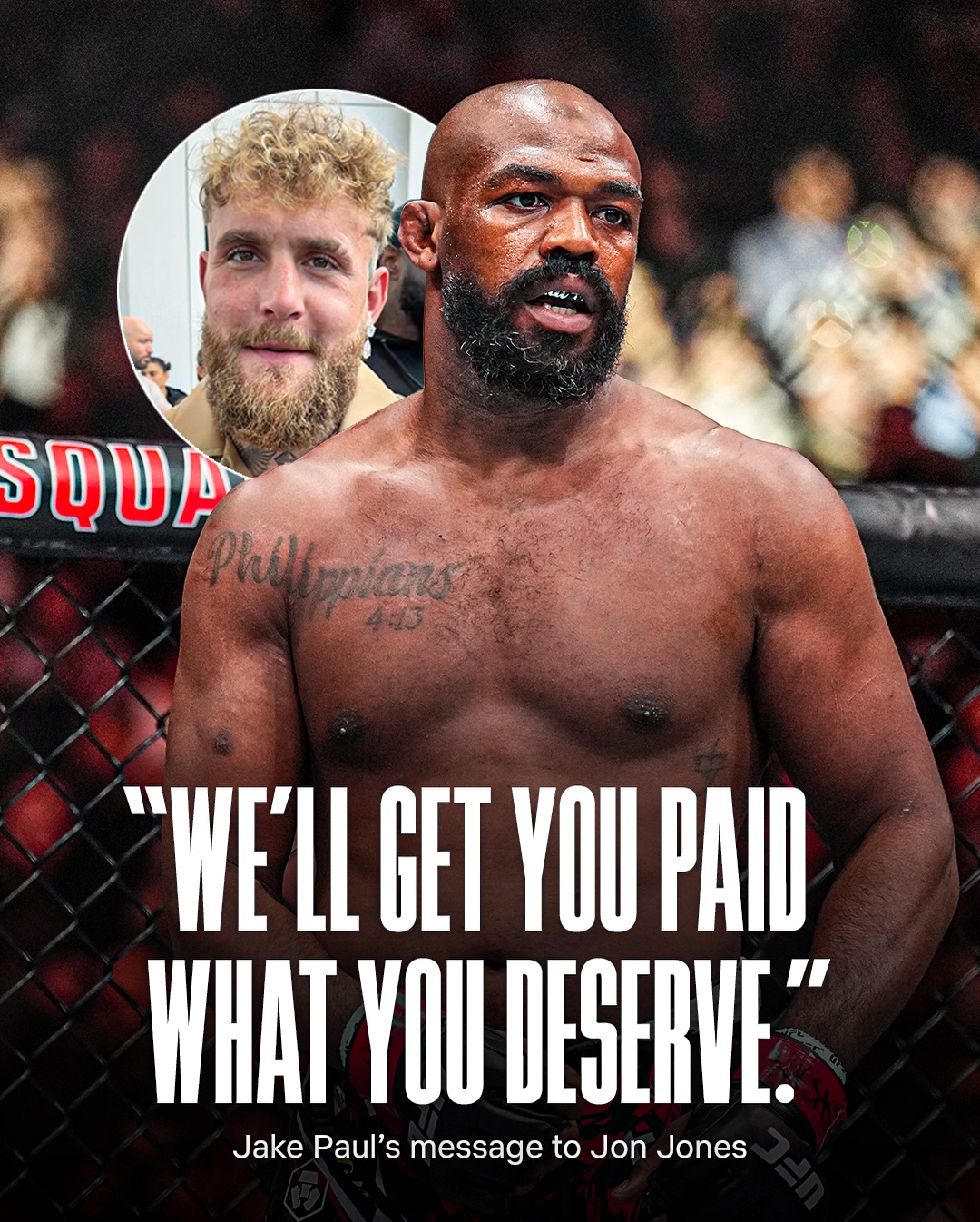 Jake Paul’s message to Jon Jones at the Ronda Rousey vs. Gina Carano presser 🎙️

“Jon, you’re always welcome to come over to MVP. We’ll get you paid what you deserve.”

#RouseyCarano
Saturday, May 16
LIVE on Netflix

#jakepaul #jonjones #ufc
