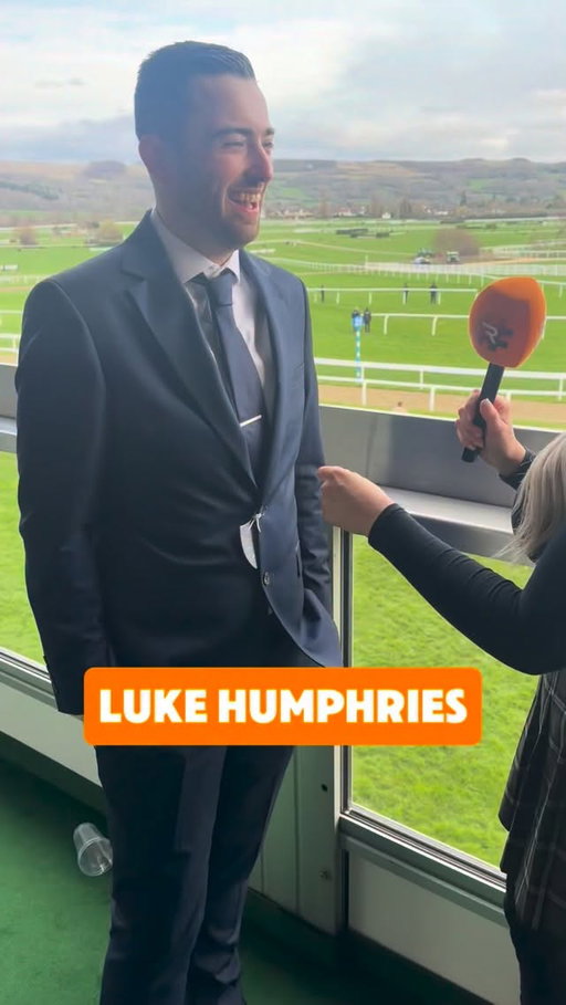 Great to meet darting superstar Luke Humphries enjoying an afternoon at Cheltenham 🧡 🎯 

#RacedayTV
