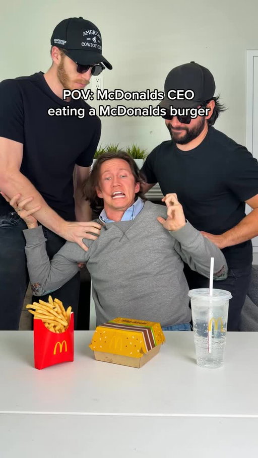 Homie had to prove he bit into it 😂 
#mcdonalds #ceo #burger