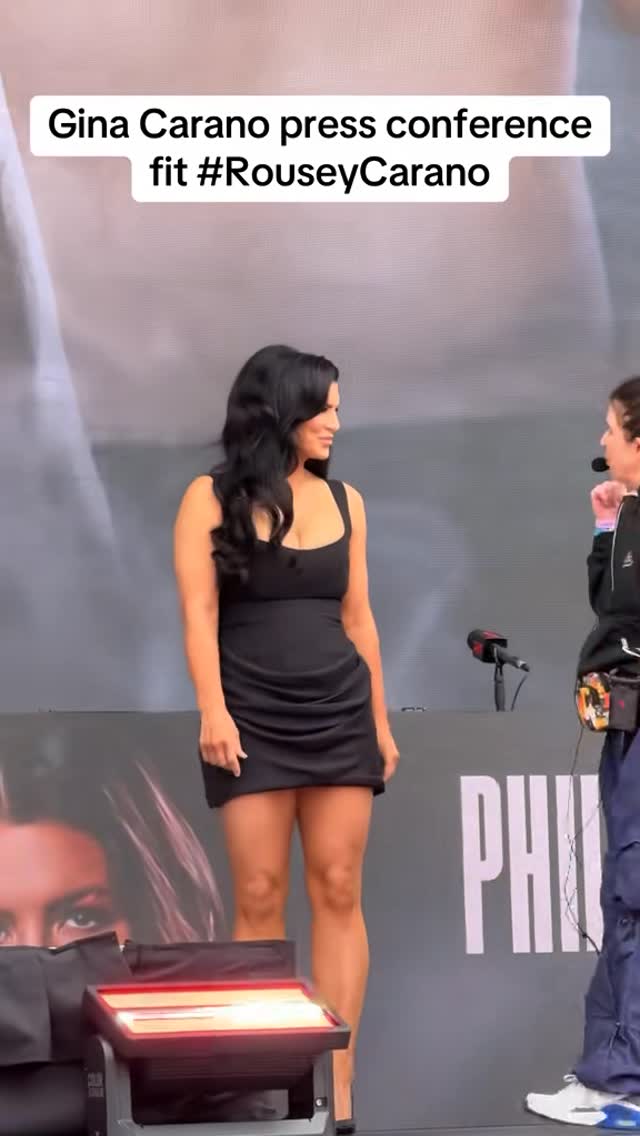 Gina Carano press conference fit #RouseyCarano