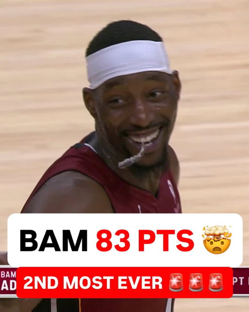 MOST POINTS SINCE KOBE’S 81 IN 2006 🚨

BAM ADEBAYO GOES DOWN IN HISTORY 🙌