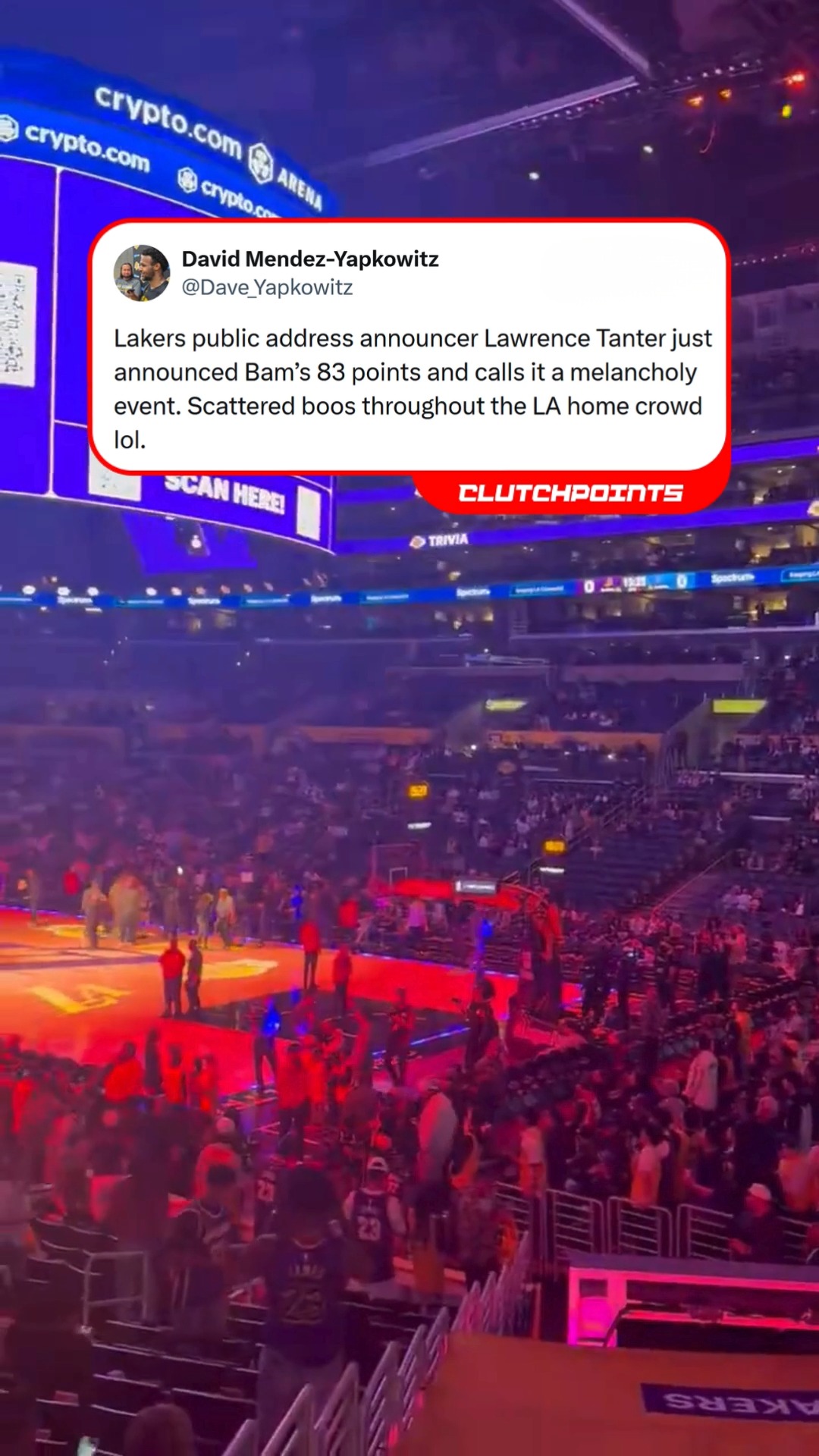 The news of Bam Adebayo passing Kobe Bryant's 81 points reached Lakers fans, and boy, they are not happy 🤣