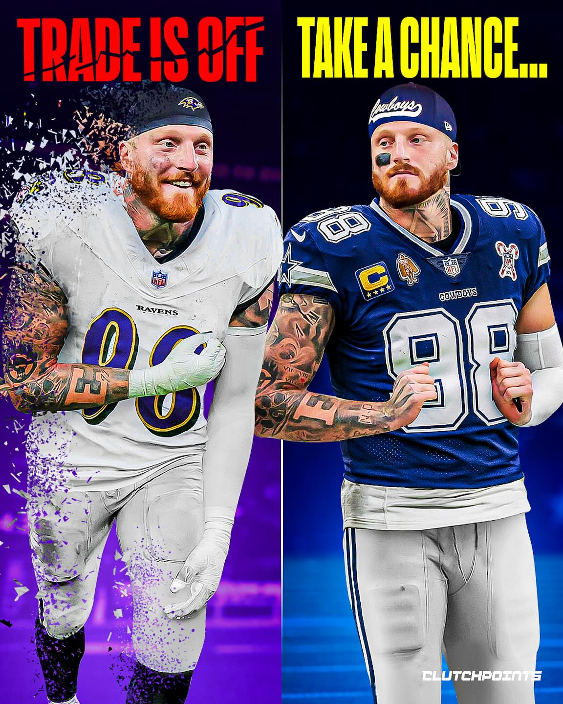 The Baltimore Ravens – Maxx Crosby blockbuster just blew up.

Baltimore was ready to send two first-round picks to the Las Vegas Raiders…

But he failed the physical.

And the deal is now dead.

But things might get interesting.

Before Baltimore won the bidding war, the Cowboys were right there in the mix.

Their reported offer:
 2026 1st-round pick (No. 12)
 2nd-round pick

They lost because Baltimore went nuclear with two firsts.

But that price might not exist anymore.

Dallas just traded for Rashan Gary from the Packers, which helps the pass rush.

But if there’s a chance to buy low on a generational pass rusher, it might be time to pull the trigger.

So what happens to Crosby now?

Does he stay in Las Vegas, or will he get moved anyway?

The Raiders just lost $30M of cap space now that the trade is off.
