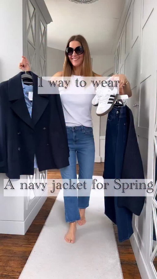 Happy Wednesday💙 I wanted to share a new way to style the @jdwilliamsuk navy coat for Spring. I kept it to a simple blue palette and love the result. It feels fresh, elegant and super comfy!! Comment SHOP below to receive a DM with the link to this post on my LTK ⬇ https://liketk.it/5W1W9 The gold and silver t-bar necklace is @janisfoale_jewellery and the bag is @radleylondon