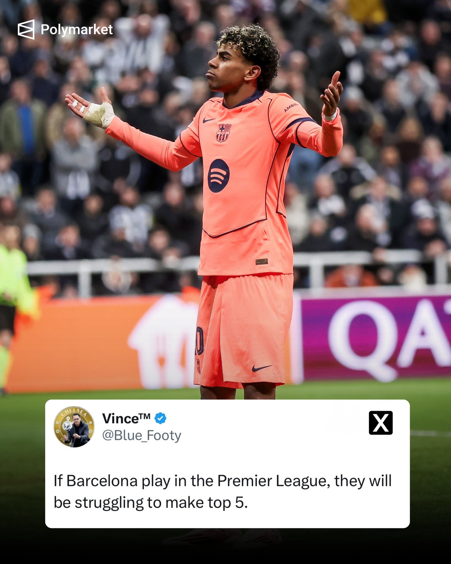 Interesting question, if Barcelona played in the Premier League, what should be their current position in the table? 👀