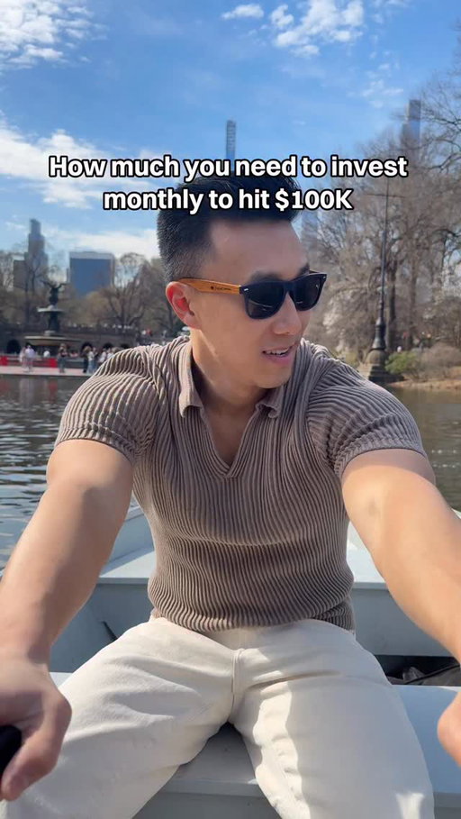 This is how much you need to invest monthly to hit $100K:

In 5 years = $1365/month 
In 10 years = $523/month 
In 15 years = $263/month 
In 20 years = $145/month
In 25 years = $85/month
In 30 years = $50/month

The sooner you start, the less you need to invest. Time is your best friend so start now. Start small and stay consistent

This is assuming a 10% annual return