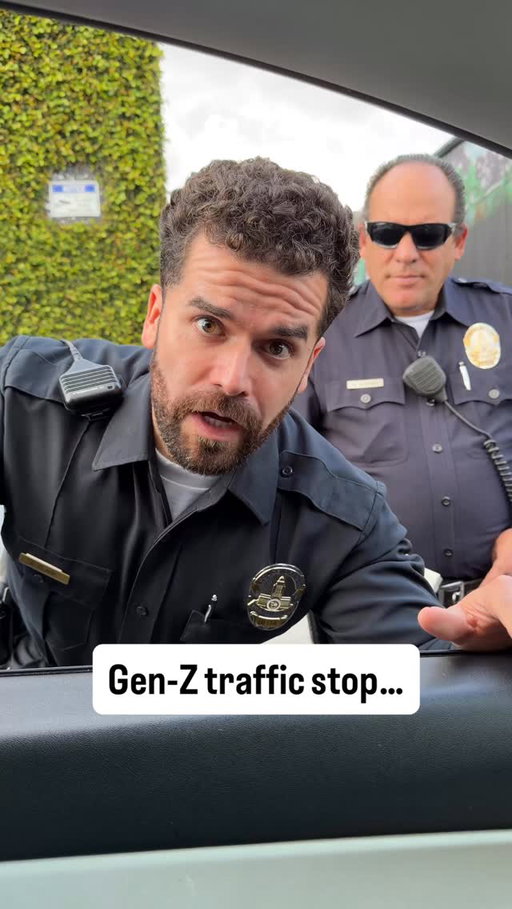 Gen-Z traffic stop #comedy #genz #genalpha #cop #police