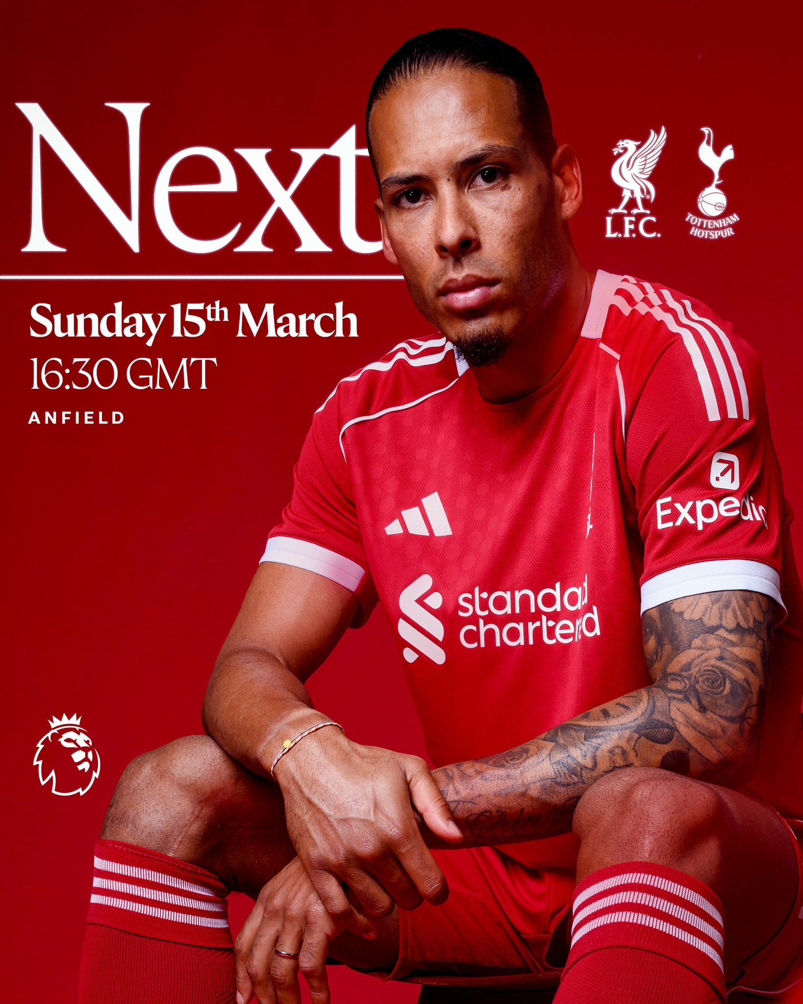 Up next: We host Tottenham Hotspur in the Premier League 🔴 #LIVTOT