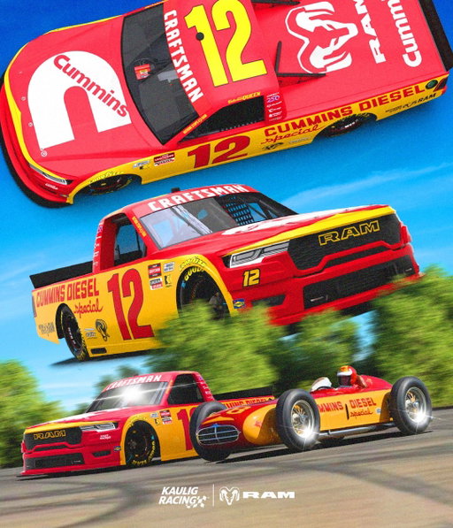 At Darlington, Brenden Queen's No. 12 @cummins Ram 1500 will be throwing back to the 1952 Cummins Diesel Special!
It was the first Indy car ever tested in a wind tunnel for aerodynamics and also the only diesel to ever capture the pole for the Indy 500!