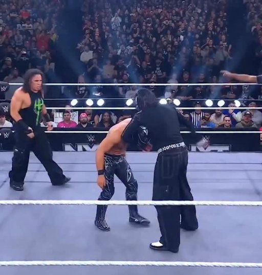 A year ago today, says the ‘net… We successfully defended our TNA World Tag Titles against the fantastic Fraxiom at #NXTRoadBlock in NYC!