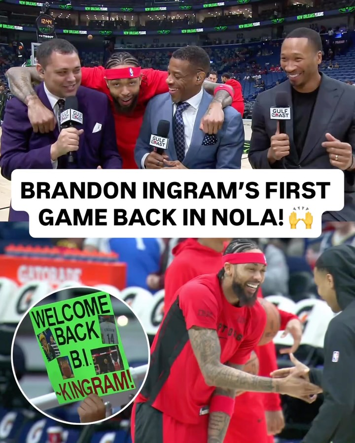 The Pelicans paid tribute to @1ngram4 in his first game back in New Orleans! 👏 TOR/NOP on NBA League Pass • <link in bio>