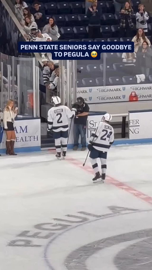 One last win at Pegula for @pennstatemhky seniors Carter Schade, Jarod Crespo, and Ben Schoen 🥹