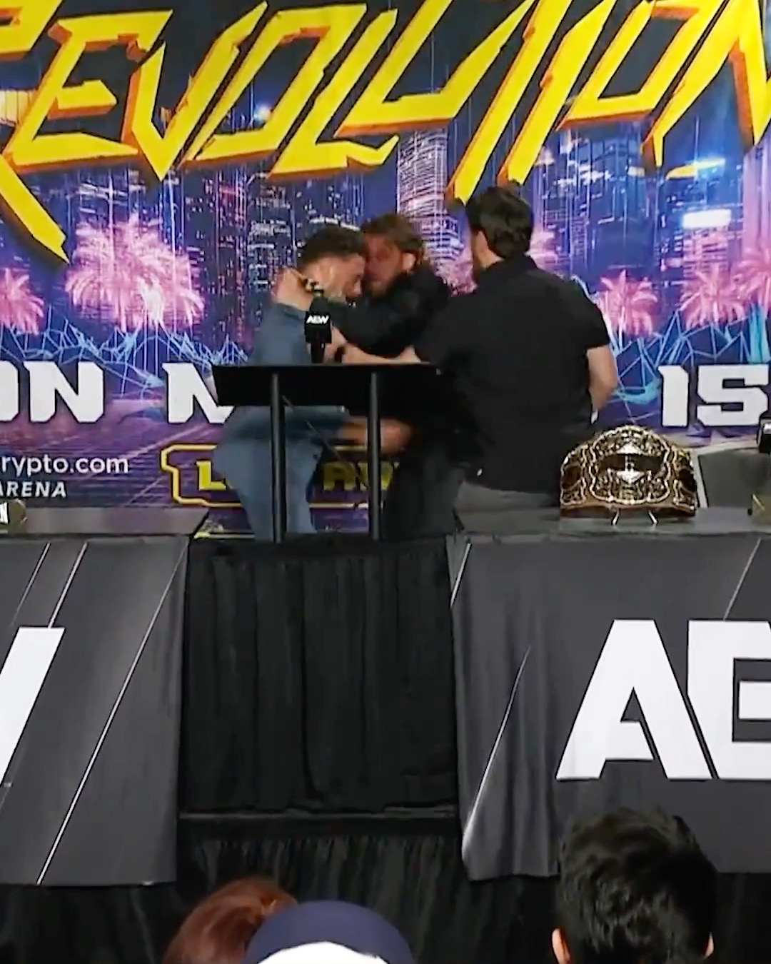 Chaos erupts at the Press Conference between AEW World Champion @The_MJF and Hangman Page!

Catch the replay of #AEWDynamite streaming on HBO MAX!
